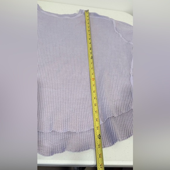 Free People FP One Blake Thermal Purple Oversized Bohemian Boho Layering  Large - Picture 13 of 13